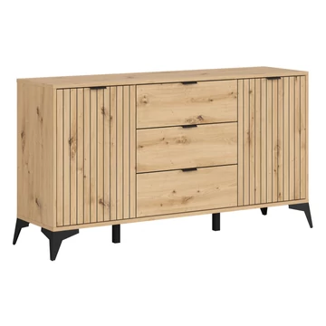 Lamea komód 150 cm, 2 ajtóval és 3 fiókkal, artisan tölgy színben.