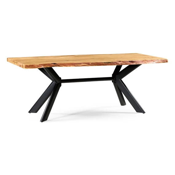 Timon III 200x100 akác/fekete téglalap alakú faasztal