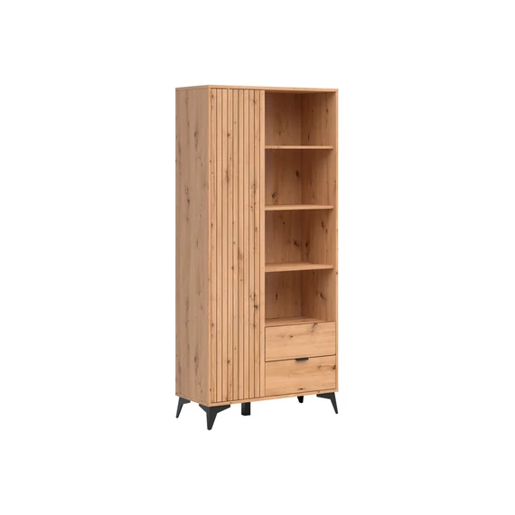 Lamea állópolc 90 cm ajtóval, 2 fiókkal és 3 polccal – artisan tölgy
