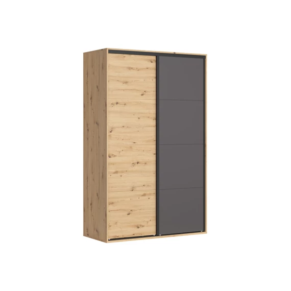 Tolóajtós flex szekrény 150 cm Artisan tölgy - Grafit szín